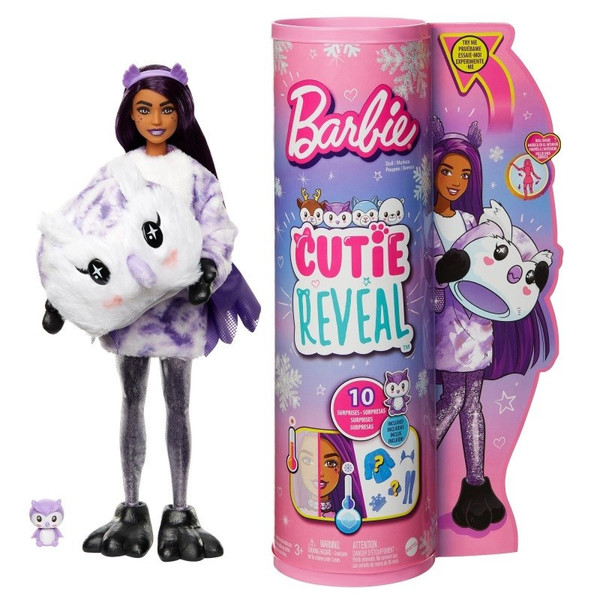 Barbie Cutie Reveal Seria 3 Zimowa kraina Sówka HJL62