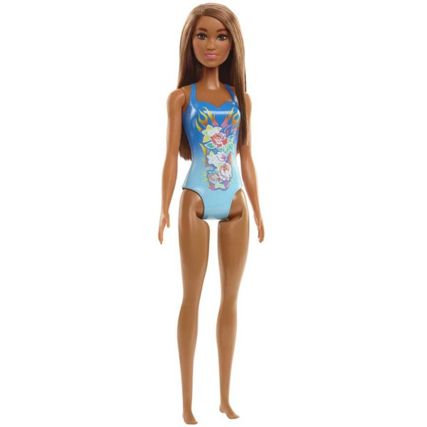 Lalka Barbie Plażowa w niebieskim kostiumie HDC51