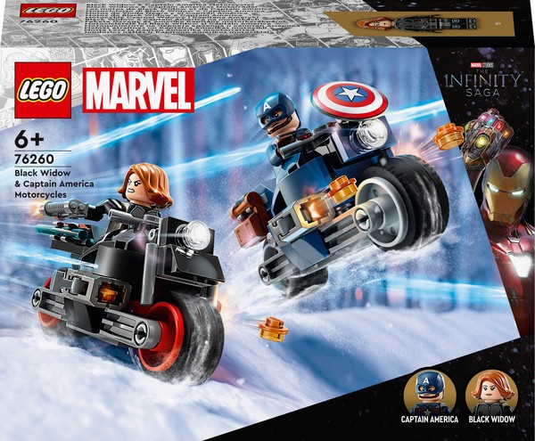 LEGO MARVEL Motocykle Czarnej Wdowy i Kapitana Ameryki 76260