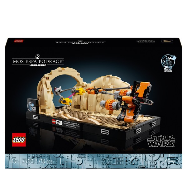 LEGO Star Wars Diorama: Wyścig ścigaczy w Mos Espa 75380