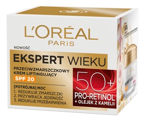 Ekspert Wieku 50+ SPF20 Przeciwzmarszczkowy krem liftingujący