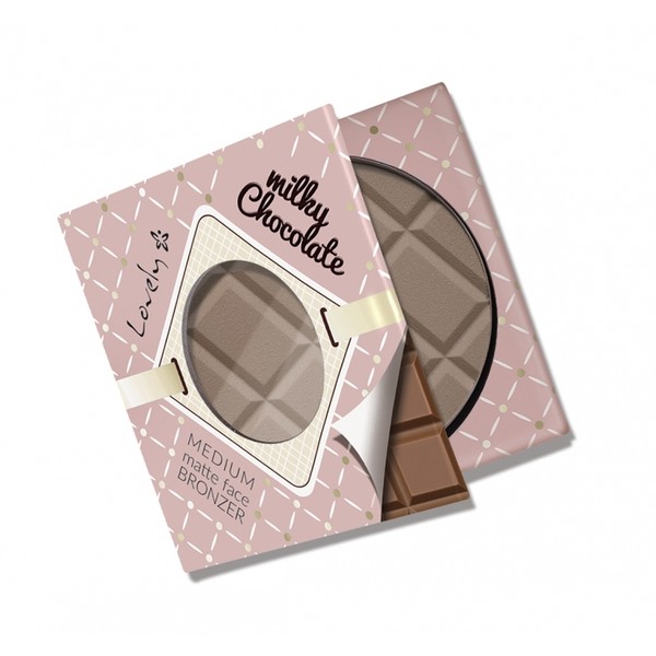 Milky Chocolate Medium Matte Face Bronzer Czekoladowy matowy puder brązujący