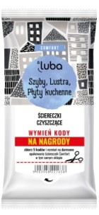 Comfort Szyby, lustra, płyty kuchenne Nawilżane ściereczki czyszczące