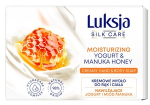 Silk Care Nawilżające kremowe mydło w kostce do rąk i ciała Jogurt i Miód Manuka