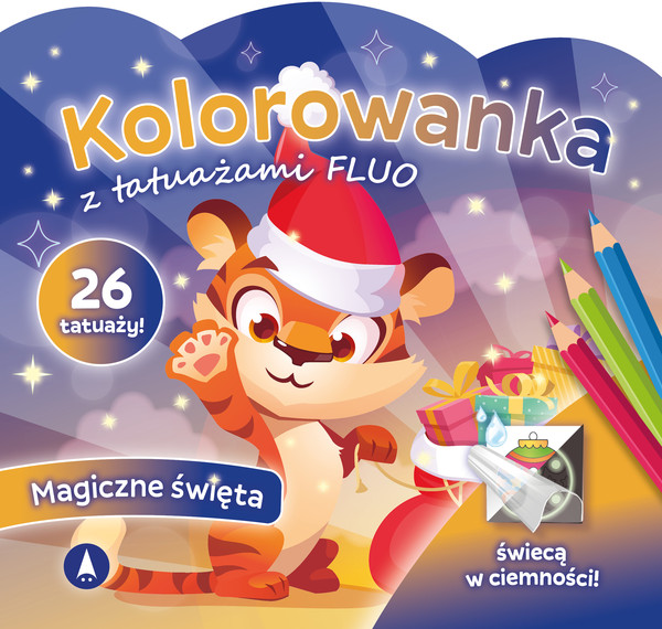 Magiczne święta Kolorowanka z tatuażami fluo