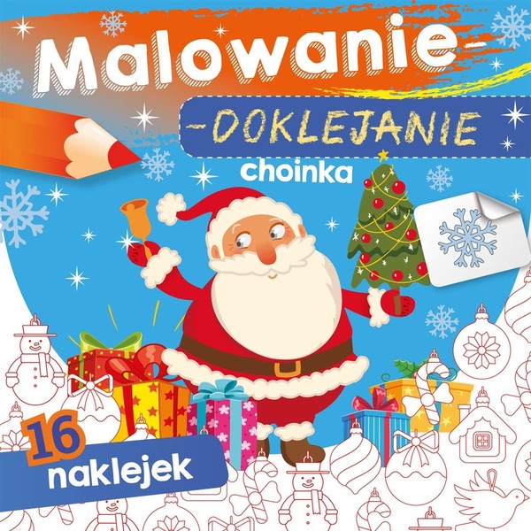 Malowanie doklejanie Choinka