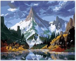 Malowanie po numerach Zamek w górach