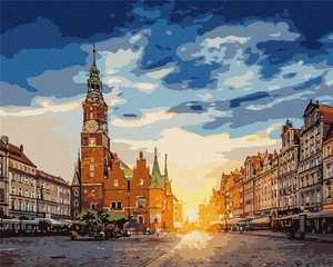 Malowanie po numerach Czarujący Wrocław 40x50 cm
