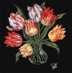 Malowanie po numerach Eleganckie tulipany 40x40 cm