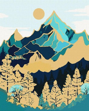 Malowanie po numerach Górski krajobraz 40x50 cm