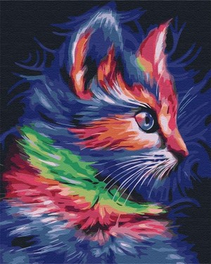 Malowanie po numerach Kot w sztuce 40x50 cm