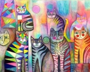 Malowanie po numerach Koty 40 x 50