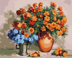 Malowanie po numerach Kwiatowe uściski 40x50 cm