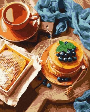 Malowanie po numerach Naleśniki z herbatą 40x50 cm
