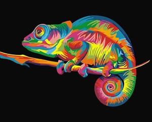 Malowanie po numerach Tęczowy kameleon 40x50 cm