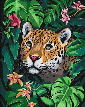 Malowanie po numerach Wielkość dżungli 40x50 cm