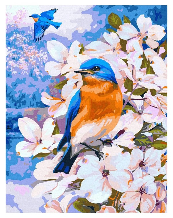 Malowanie po numerach Wiosenne ptaki
