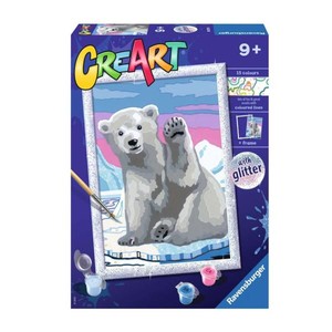 Malowanka CreArt dla dzieci: Miś polarny Malowanie po numerkach