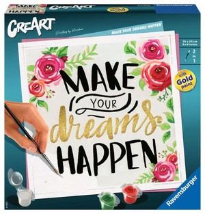 Malowanka CreArt: Make your dreams happen. Spełnij swoje marzenia malowanie po numerkach