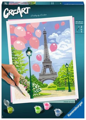 Malowanka CreArt: Wiosna w Paryżu Malowanie po numerkach