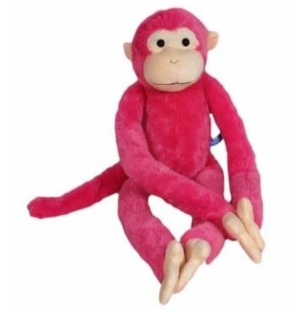Maskotka Małpa różowa na rzepy 85 cm
