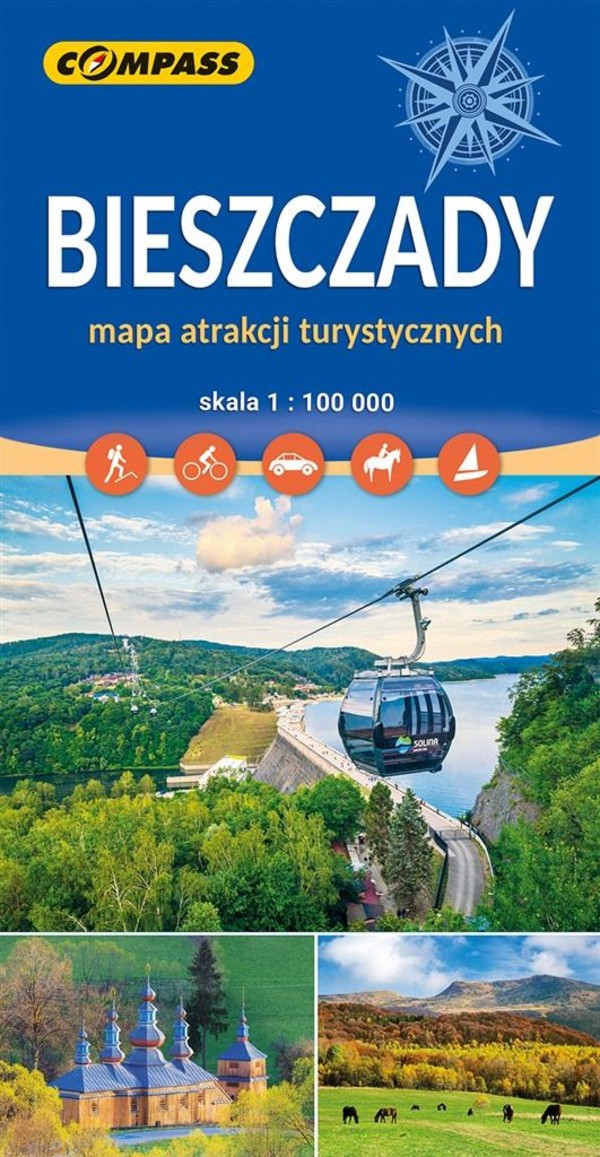 Mapa Bieszczady 1:100 000 Atrakcje turystyczne