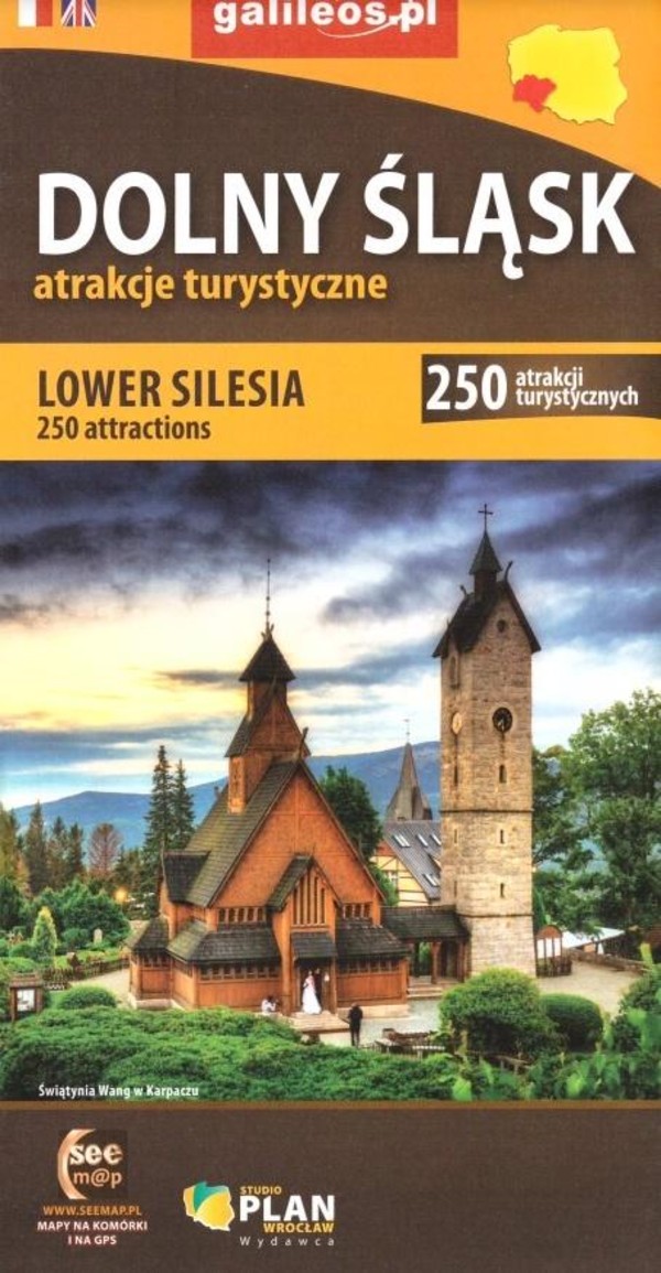 Mapa Dolny Śląsk 250 atrakcji turystycznych