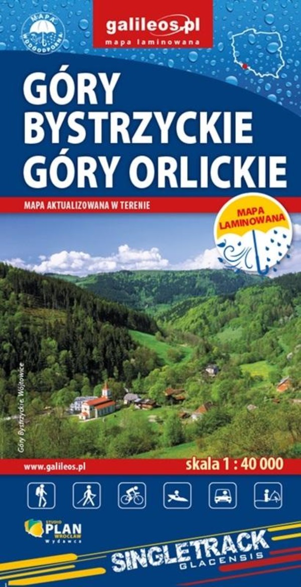 Mapa - Góry Bystrzyckie i Góry Orlickie 1:40 000