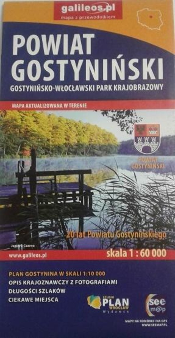 Powiat Gostyniński. Park Krajobrazowy Gostynińsko-Włocławski 1:60 000