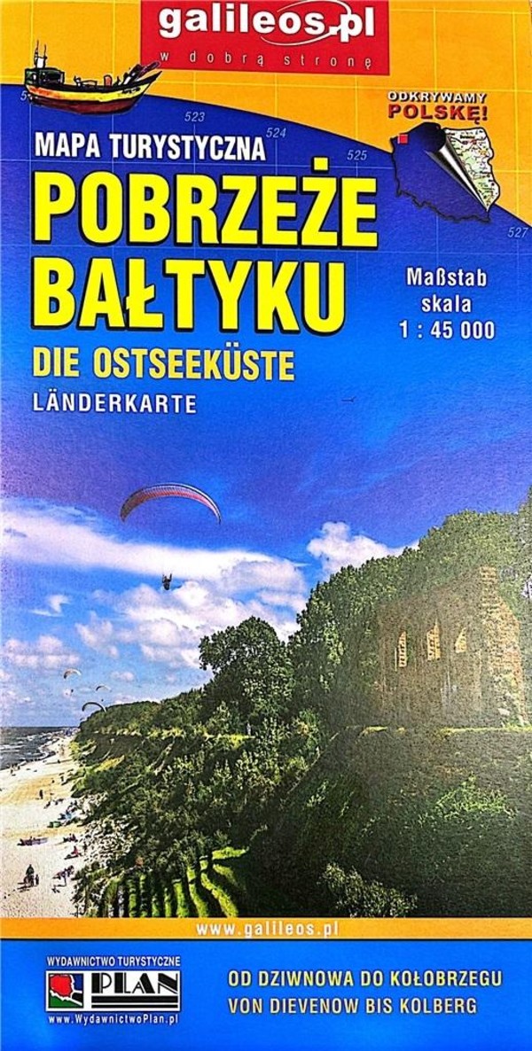Mapa - Pobrzeże Bałtyku 1:45 000