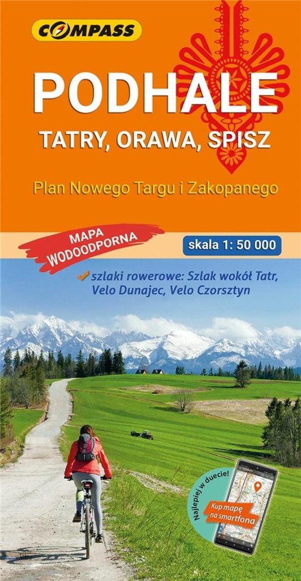 Mapa Podhale, Tatry, Orawa, Spisz 1:50 000