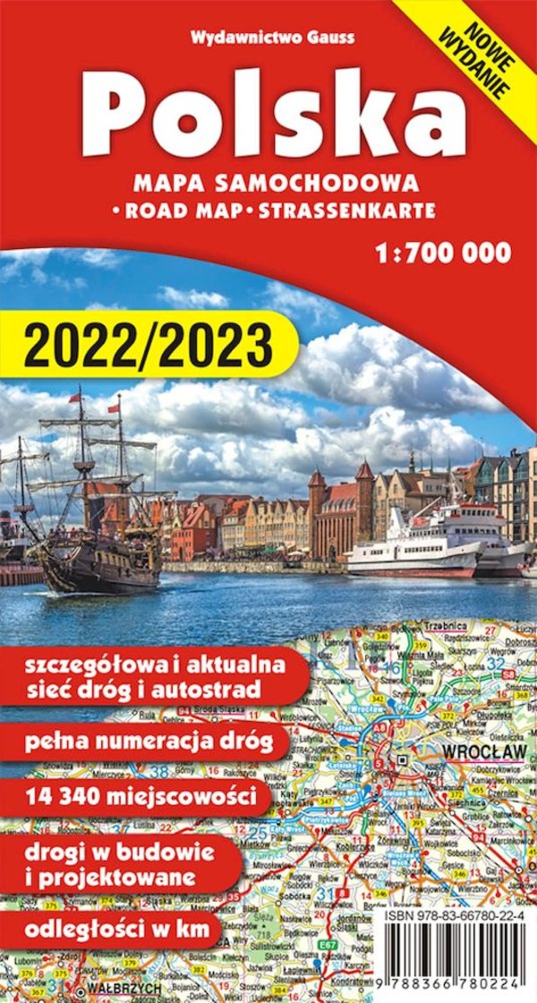 Mapa Polska 1:700 000