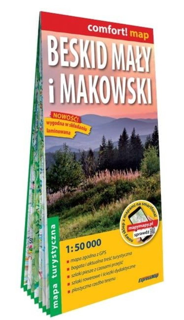 Mapa turystyczna Beskid Mały i Makowski 1:50 000 lam
