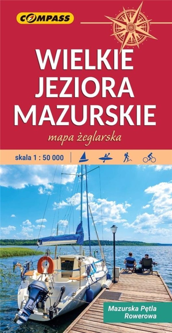 Mapa turystyczna - Wielkie Jeziora Mazurskie 1:50 000