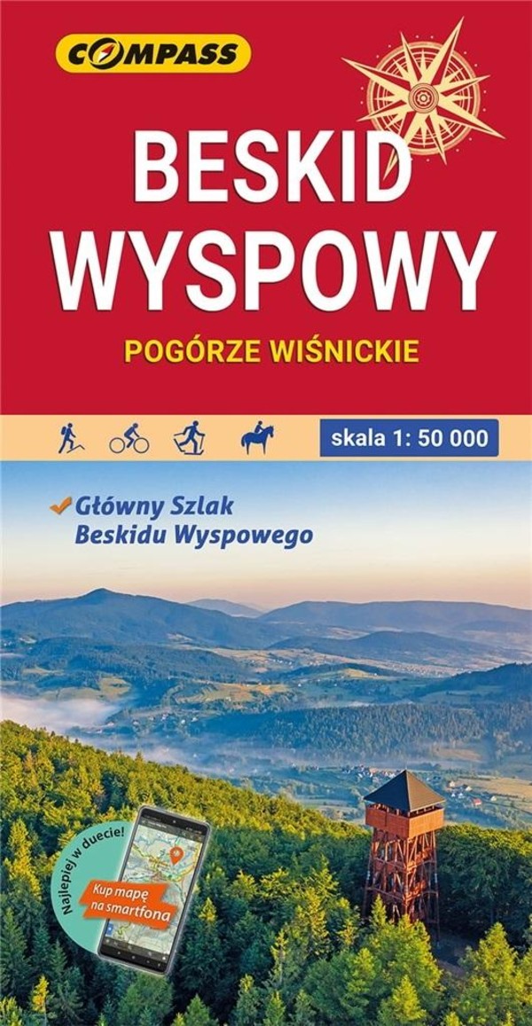 Mapa turystyczna Beskid Wyspowy 1:50 000