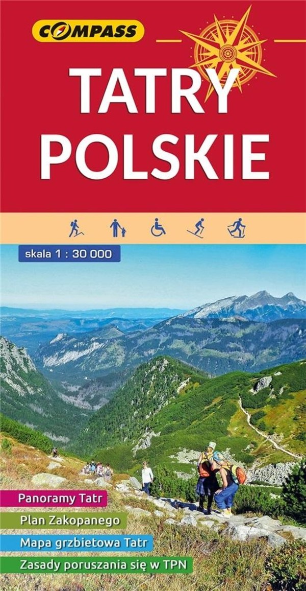 Mapa turystyczna Tatry Polskie 1:30 000