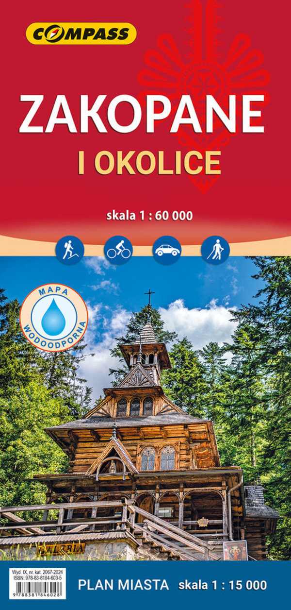 Mapa Zakopane i okolice wersja laminowana