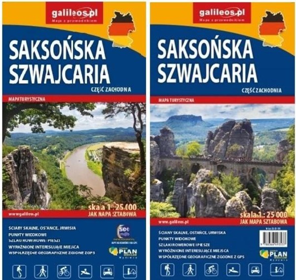 Mapy turystyczna Czeska i Saksońska Szwajcaria