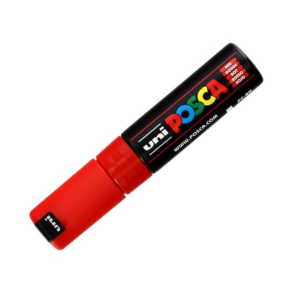 Marker pc-8k czerwony posca uni paczka 6 szt.