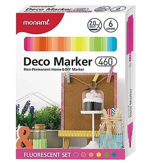 Markery akrylowe Deco Marker 6kol fluo MONAMI