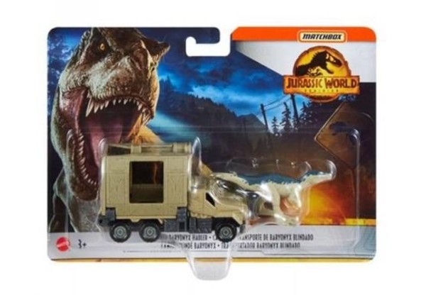 Pojazd Transporter z Baryonyxem Matchbox Jurassic World