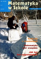 Matematyka w Szkole. Czasopismo dla nauczycieli szkół podstawowych i gimnazjów - pdf Nr 3