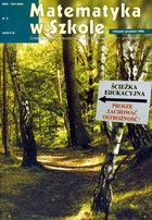 Matematyka w Szkole. Czasopismo dla nauczycieli szkół podstawowych i gimnazjów - pdf Nr 2