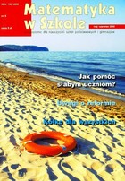 Matematyka w Szkole. Czasopismo dla nauczycieli szkół podstawowych i gimnazjów - pdf Nr 5Nr 5