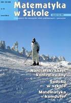 Matematyka w Szkole. Czasopismo dla nauczycieli szkół podstawowych i gimnazjów - pdf Nr 33