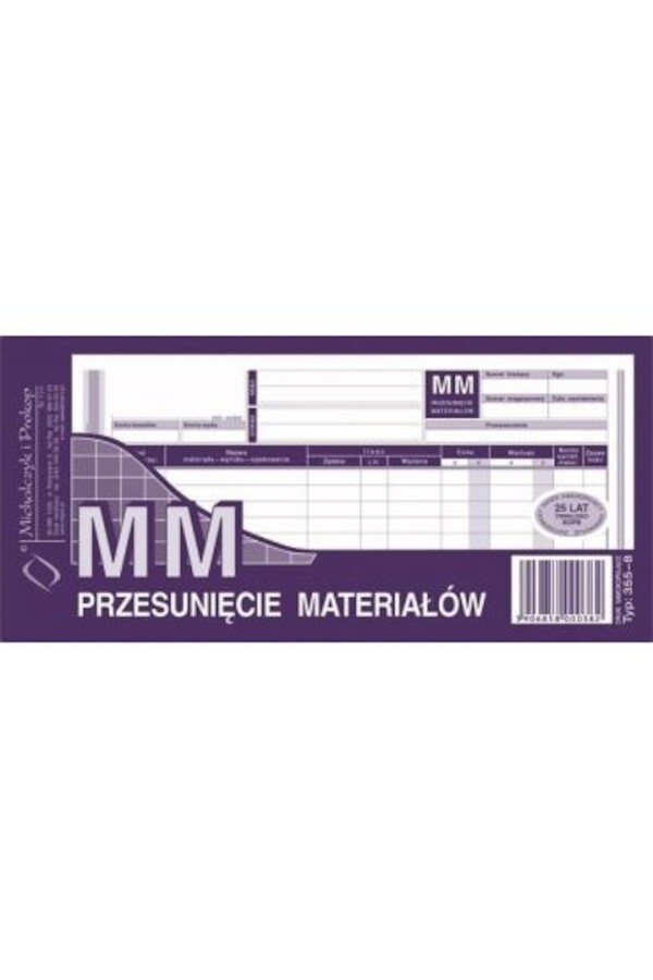 MM Przesunięcie materiałów 355-8