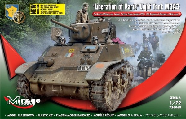 Model plastikowy Stuart M3A3 Wyzwolenie Paryż 1:72