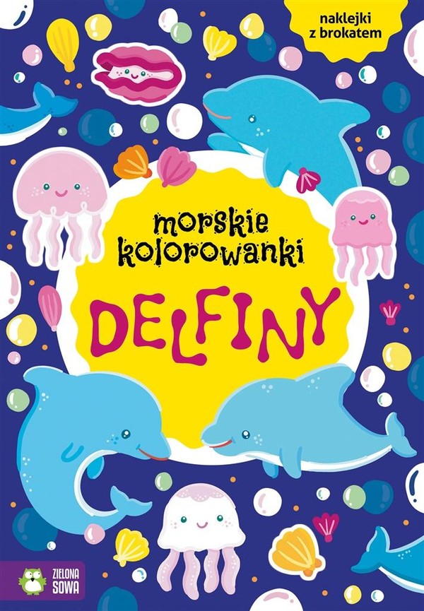 Morskie kolorowanki Delfiny