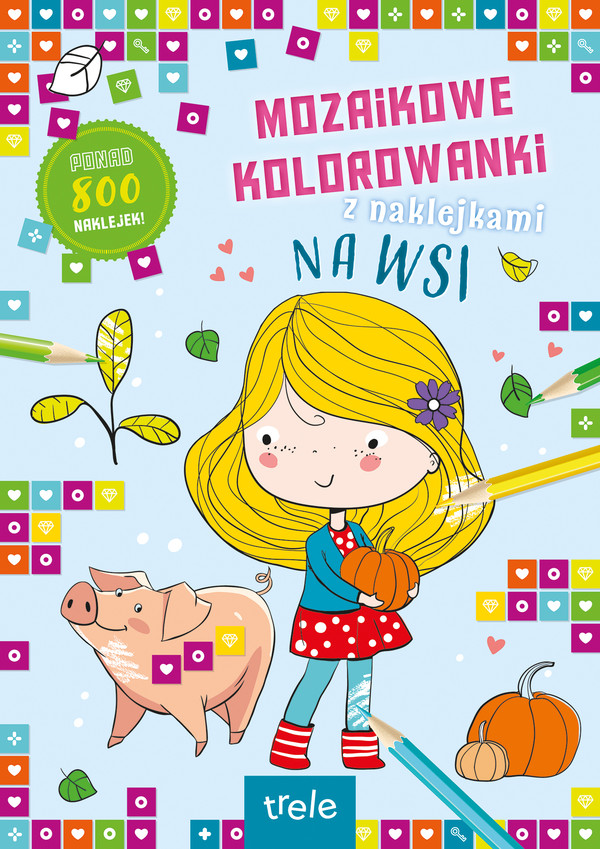 Mozaikowe kolorowanki. na wsi. mozaikowe kolorowanki