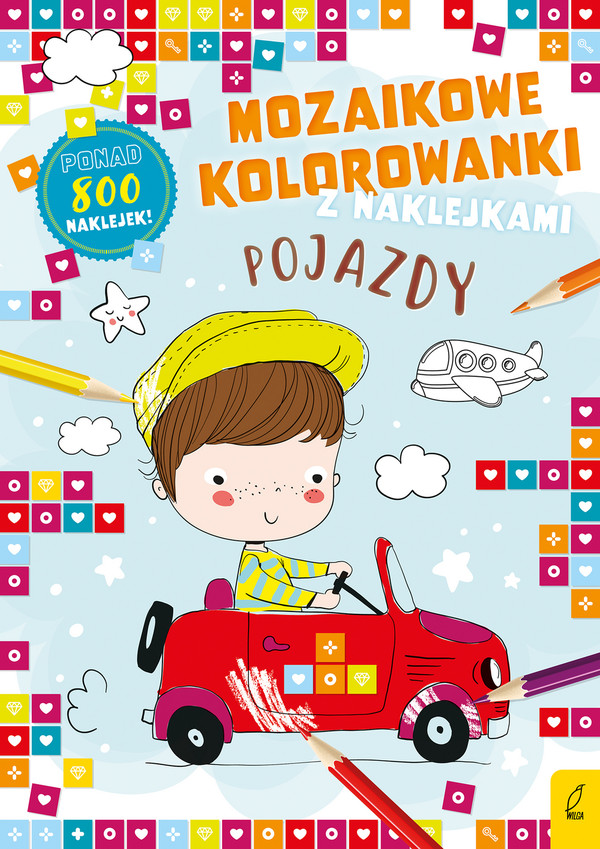 Mozaikowe kolorowanki . Pojazdy